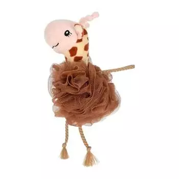 Мочалка для нежной и чувствительной кожи для бани и сауны Банные штучки Жирафик 40377