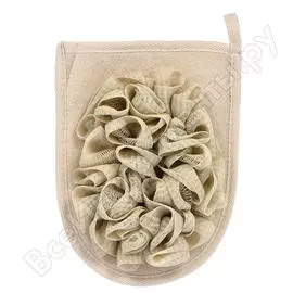 Мочалка-рукавица с объёмными воланами банные штучки королевский пилинг 15х20 см, в ассортименте 41293