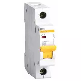 Модульный автоматический выключатель IEK ВА47-29 1п, B 63А, 4.5 кА MVA20-1-063-B
