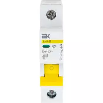 Модульный автоматический выключатель IEK ВА47-29 1п, B 2А, 4.5 кА MVA20-1-002-B