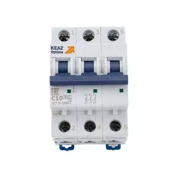 Модульный автоматический выключатель КЭАЗ OptiDin BM63-3C10-УХЛ3 260789