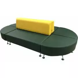 Модульный диван Мягкий Офис 6 секций желто-зеленый ВТ2301ЖЛТЗН