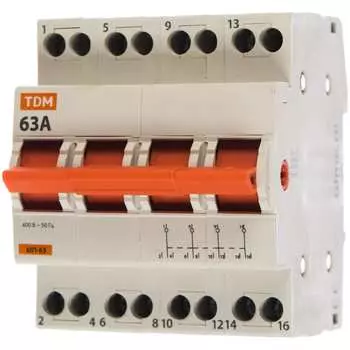 Модульный переключатель TDM ELECTRIC МП-63 4P, 63А SQ0224-0036