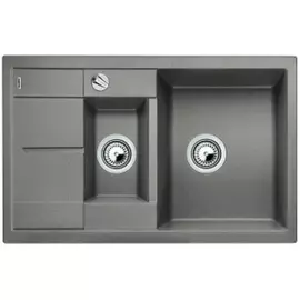 Мойка blanco metra 6s compact silgranit алюметаллик, с клапаном автоматом 513553
