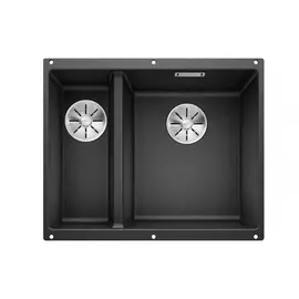 Мойка blanco subline 340 160 u silgranit антрацит, чаша справа, с отводной арматурой infino 523558