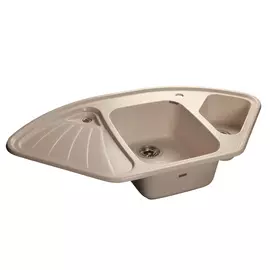 Угловая мраморная кухонная мойка GranFest