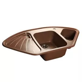 Угловая мраморная кухонная мойка GranFest