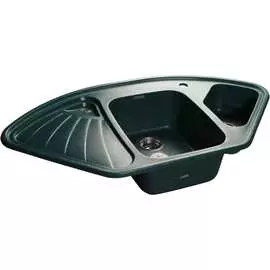 Мойка granfest corner gf-c-1040e мрамор, угловая, 1039х560 мм, зеленый c-1040 e зел