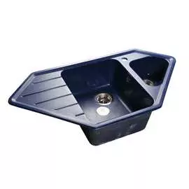 Угловая мраморная кухонная мойка GranFest