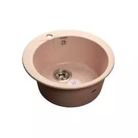 Мойка granfest rondo gf-r--480 мрамор, d=475 мм, светло-розовый r-480 св-роз