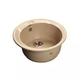 Мойка granfest rondo мрамор, gf-r-500 d=500 мм, песочный r-500 пес