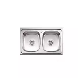 Двойная накладная мойка Ledeme L98060B