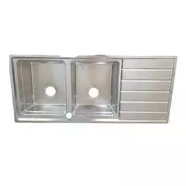 Мойка офк 0,8 мм, 1160х500х210 mm, 304х0,8 нержавеющая сталь, хром матовый bl-726l 000001594