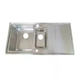 Мойка офк 0,8 мм, 1160х500х210 mm, 304х0,8 нержавеющая сталь, с автоматическим сливом, хром матовый bl-713l 000001611