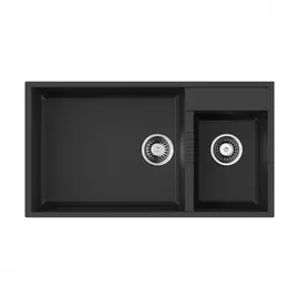 Мойка omoikiri tedori 85-2-u-bl tetogranit/черный new 4993940