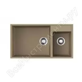 Мойка omoikiri tedori 85-2-u-ch tetogranit/шампань new 4993945