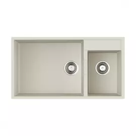 Мойка omoikiri tedori 85-2-u-wh tetogranit/белый new 4993943