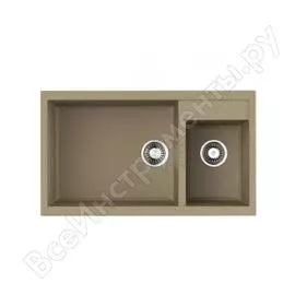 Мойка omoikiri tedori 86-2-lb-ch tetogranit/шампань 4993937