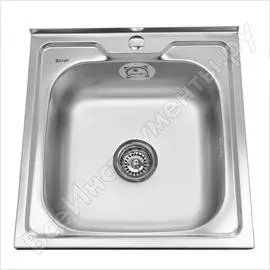 Мойка sinklight нержавеющая сталь, накладная, квадрат 500х500, без сифона, матовая 0.4/160 72001