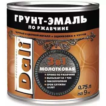 Молотковая грунт-эмаль по ржавчине DALI 28229