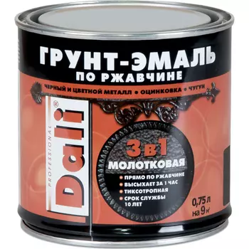 Молотковая грунт-эмаль по ржавчине DALI 135300