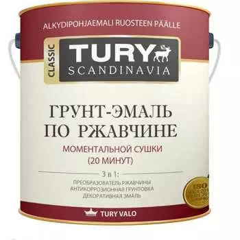 Молотковая грунт-эмаль по ржавчине TURY МС-102 T1-00011914