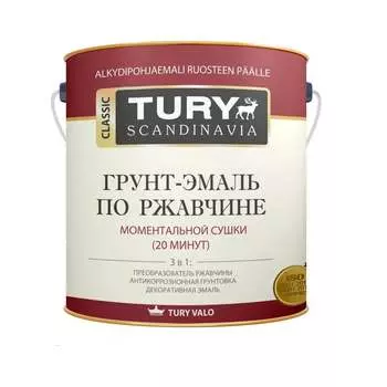 Молотковая грунт-эмаль по ржавчине TURY МС-102 T1-00011917