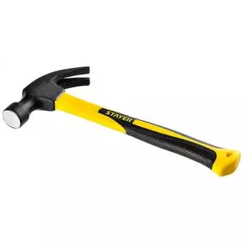 Молоток-гвоздодер с фибергласовой рукояткой stayer fiberglass 560 г 2026-560_z01