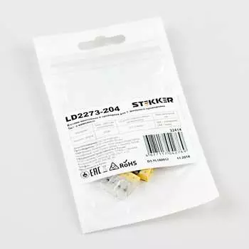 Монтажная четырехпроводная клемма STEKKER LD2273-204 32414