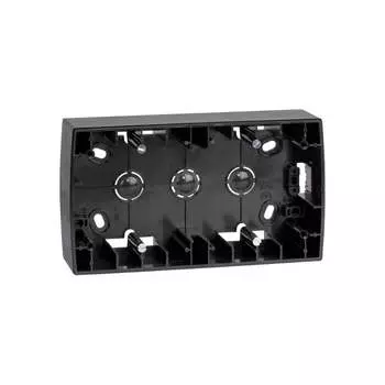 Монтажная коробка для накладного монтажа Simon 2 поста, 158х89х27мм графит 82760-38