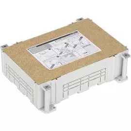 Монтажная коробка под люк в пол Simon на 4 S-модуля, в бетон, глубина 80-130 мм, пластик G44