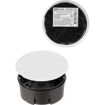 Монтажная коробка TDM ELECTRIC У195 СП D75x30 мм, крышка, IP20, инд. штрихкод SQ1402-1195