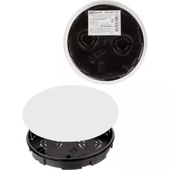 Монтажная коробка TDM ELECTRIC У191 СП D102x15 мм, крышка, IP20, инд. штрихкод SQ1402-1191