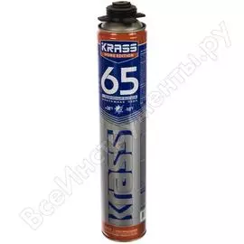 Пистолетная всесезонная монтажная пена KRASS Home Edition 65 Лк-00010700