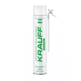 Монтажная пена krauff maximum бытовая всесезонная, 750/1000 мл 00252