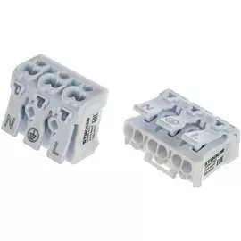 Монтажная пружинная клемма для подключения фазных проводников STEKKER LD294-4003 32734