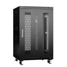 Монтажный телекоммуникационный напольный шкаф для оборудования Cabeus ND-05C-18U60/100-BK