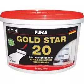 Морозостойкая акрилатная краска Pufas GOLD STAR 20 тов-187557