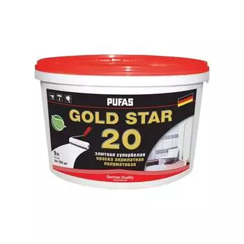 Морозостойкая акрилатная краска Pufas GOLD STAR 20 тов-188875