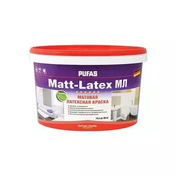 Морозостойкая моющаяся латексная краска Pufas MATT-LATEX тов-042473