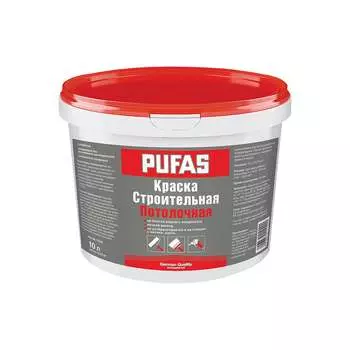 Морозостойкая строительная краска для потолков Pufas тов-175169