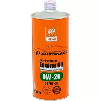 Моторное масло AUTOBACS 0W-20, API SP, ILSAC GF-6A, SYNTHETIC A00032229