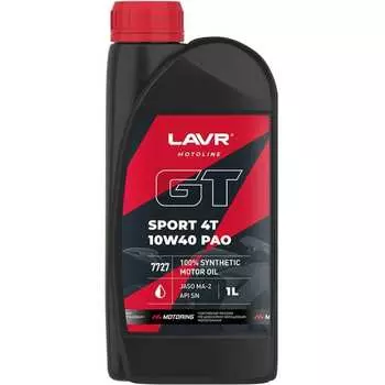 Моторное масло для мотоциклов LAVR GT SPORT 4T 10W-40 Ln7727
