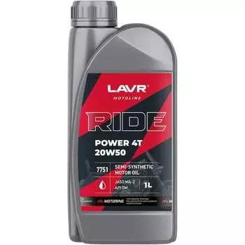 Моторное масло LAVR RIDE POWER 4T 20W50 SM MOTO Ln7751
