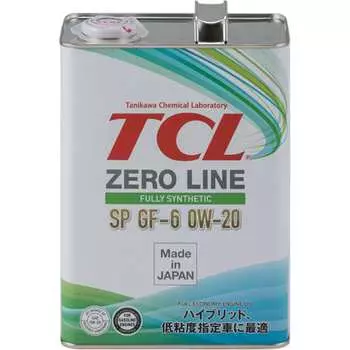 Моторное масло TCL Zero Line Fully Synth, Fuel Economy, SP, GF-6, 0W20 арт. Z0040020SP 1741010