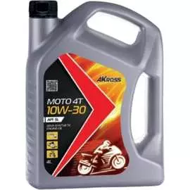 Моторное полусинтетическое масло AKross Мoto 4Т 10W-30 SL AKS0029MOS