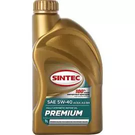 Моторное синтетическое масло Sintec PREMIUM SAE 5W-40 API SN, ACEA A3/B4 801970