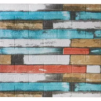 Мягкая самоклеящаяся 3D панель LAKO Деревянная кладка 9 LKD-22-05-AD24-RU