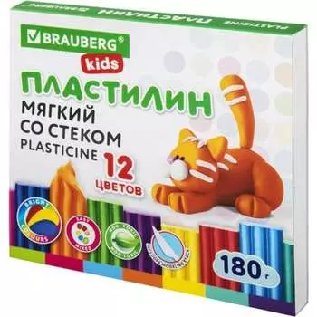 Мягкий восковой пластилин BRAUBERG