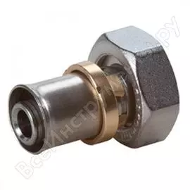 Муфта мп giacomini rm179e латунь, пресс, дн 20х1/2, с накидной гайкой 127-5191